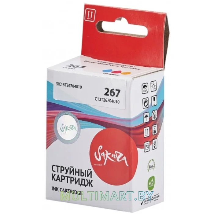Картридж Sakura Printing SIC13T26704010 (аналог Epson 267 Colour)